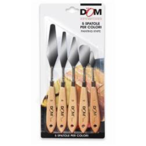 CWR Dom - Spatola - assortiti - legno, acciaio temperato al carbonio (pacchetto di 5)